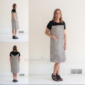 Contrast Stripe Dress
